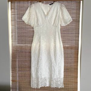 Elegant White Lace Dress